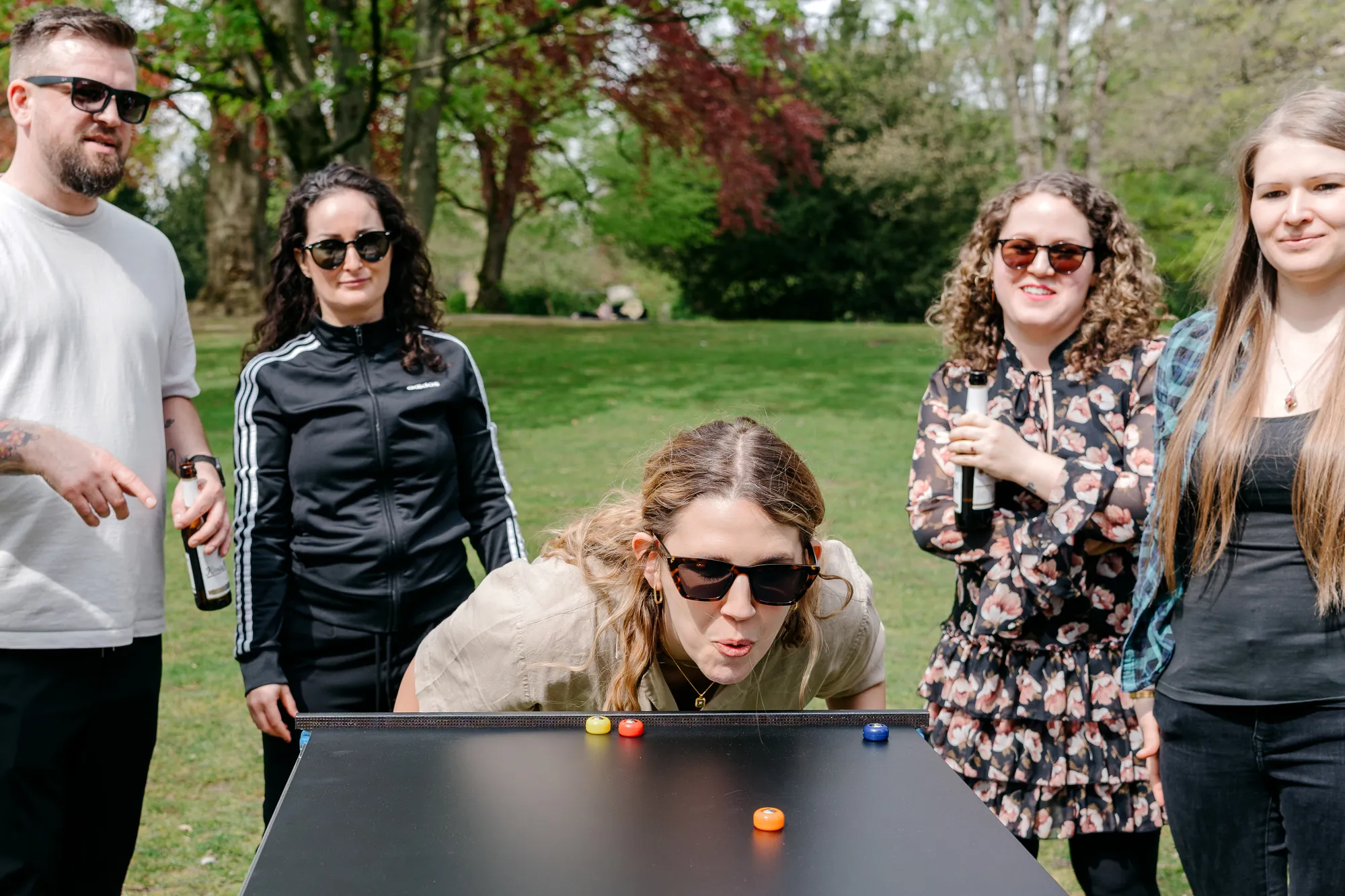 Reaktionsspiel am Spielwagen